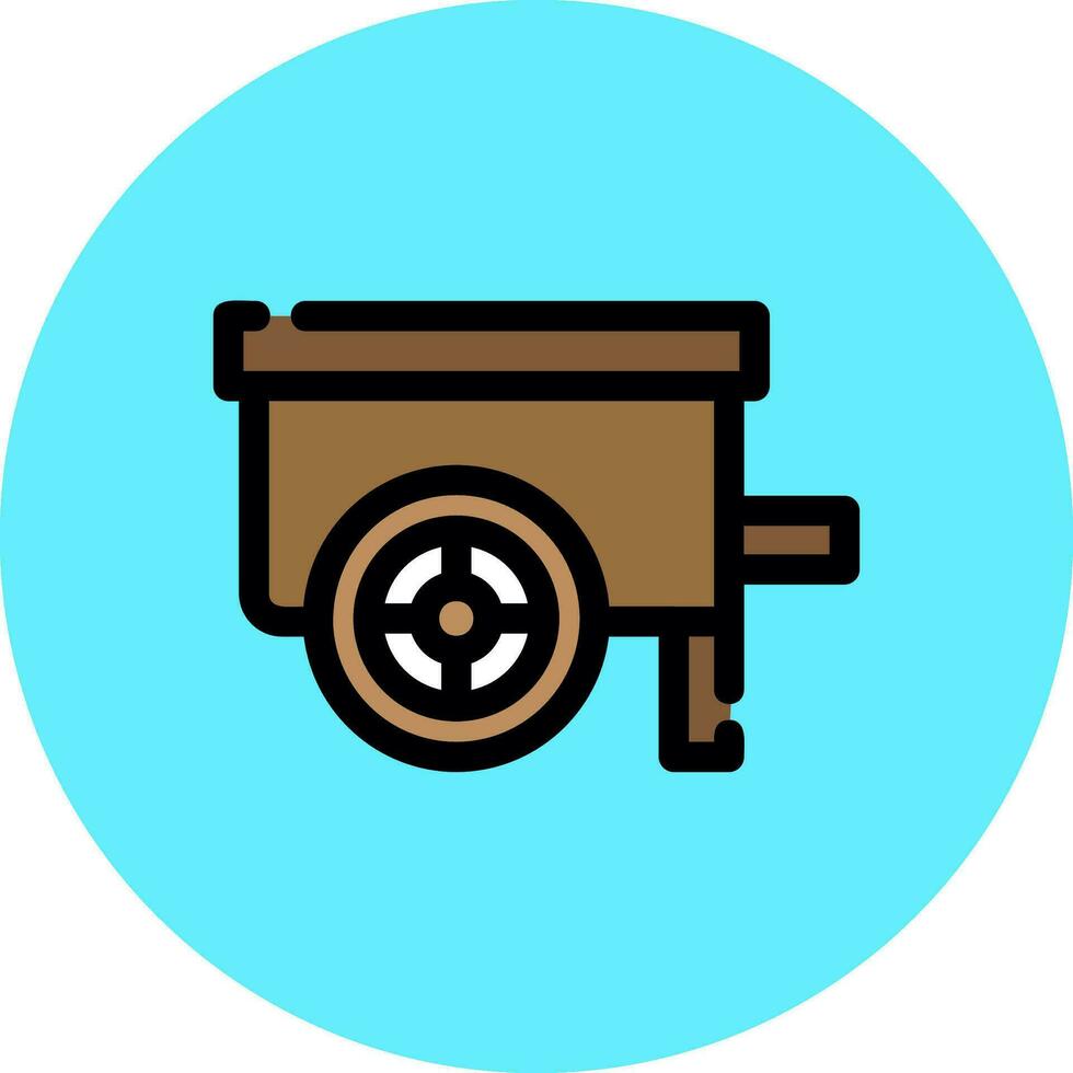 Wheelbarrow Creative Icon Design vector