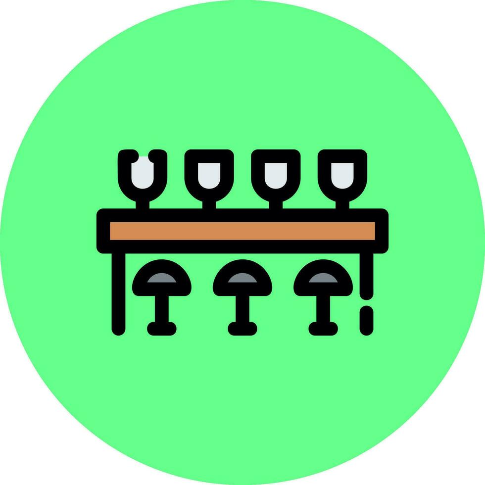 Bar Counter Creative Icon Design vector