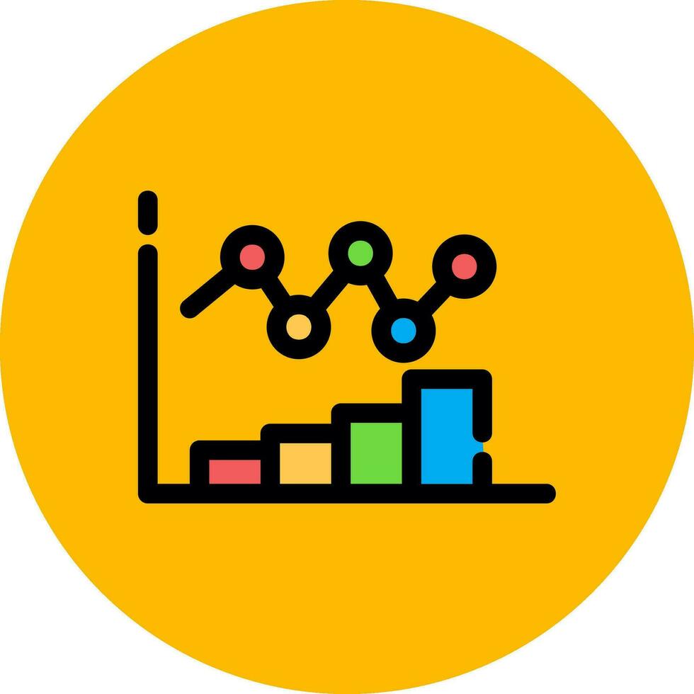 Bar Chart Creative Icon Design vector