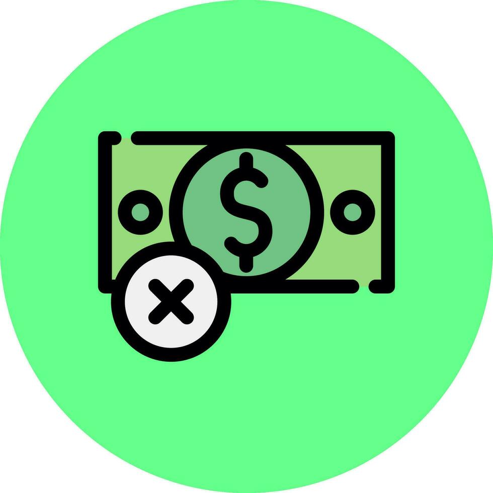 No Money Creative Icon Design vector