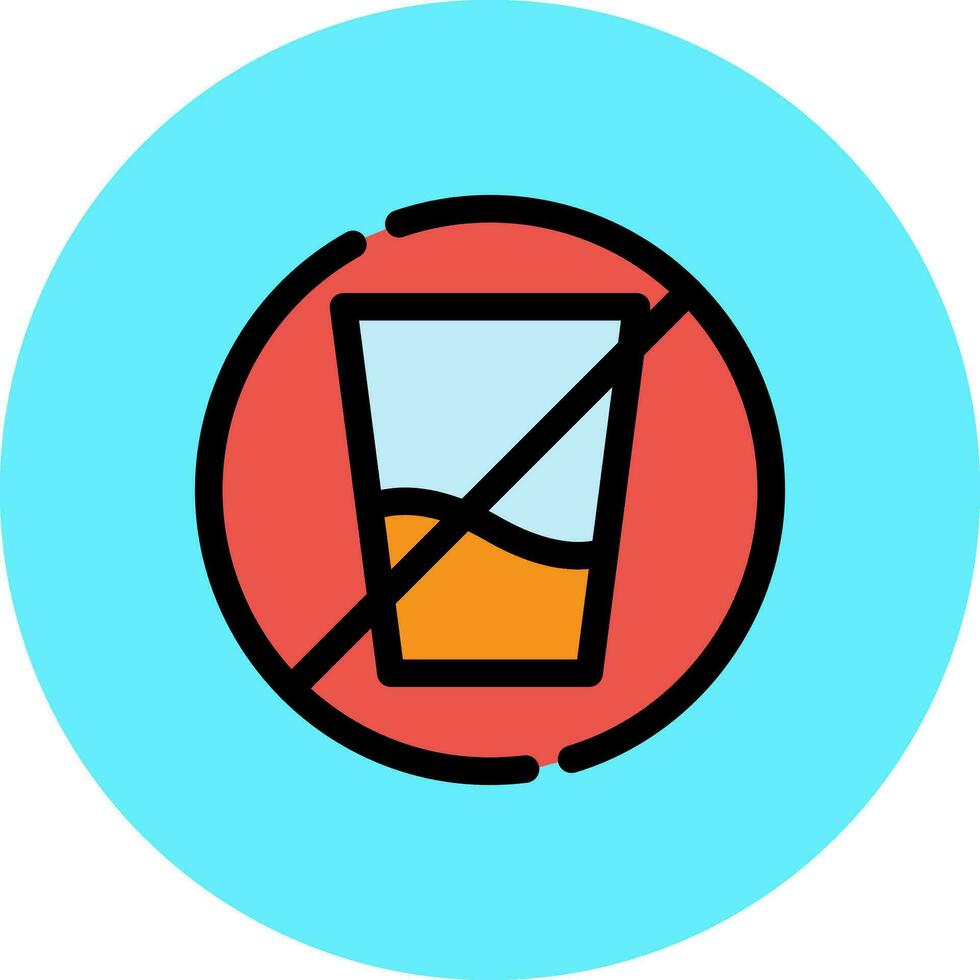 No Soft Drink Creative Icon Design vector