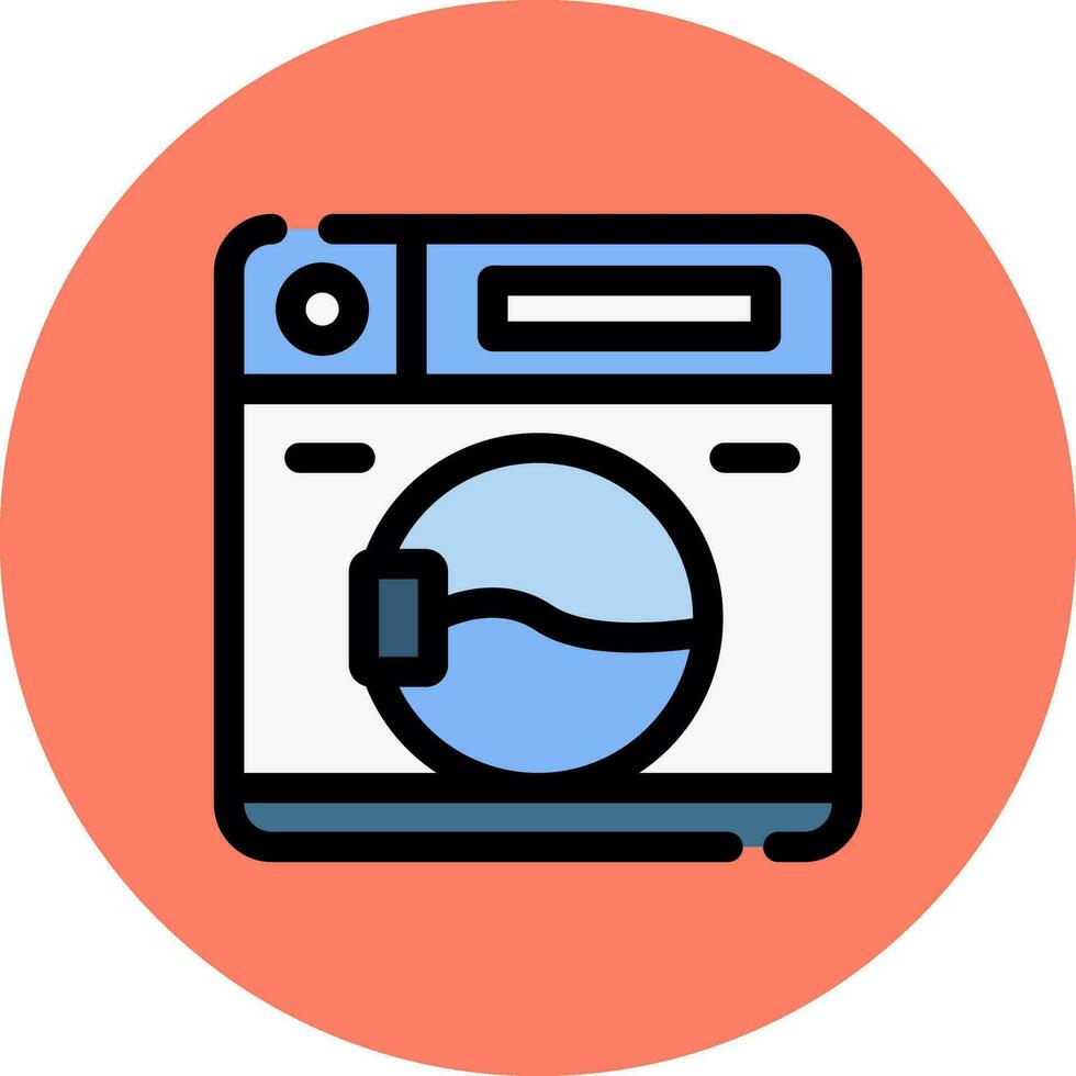 Washing Machine Creative Icon Design vector