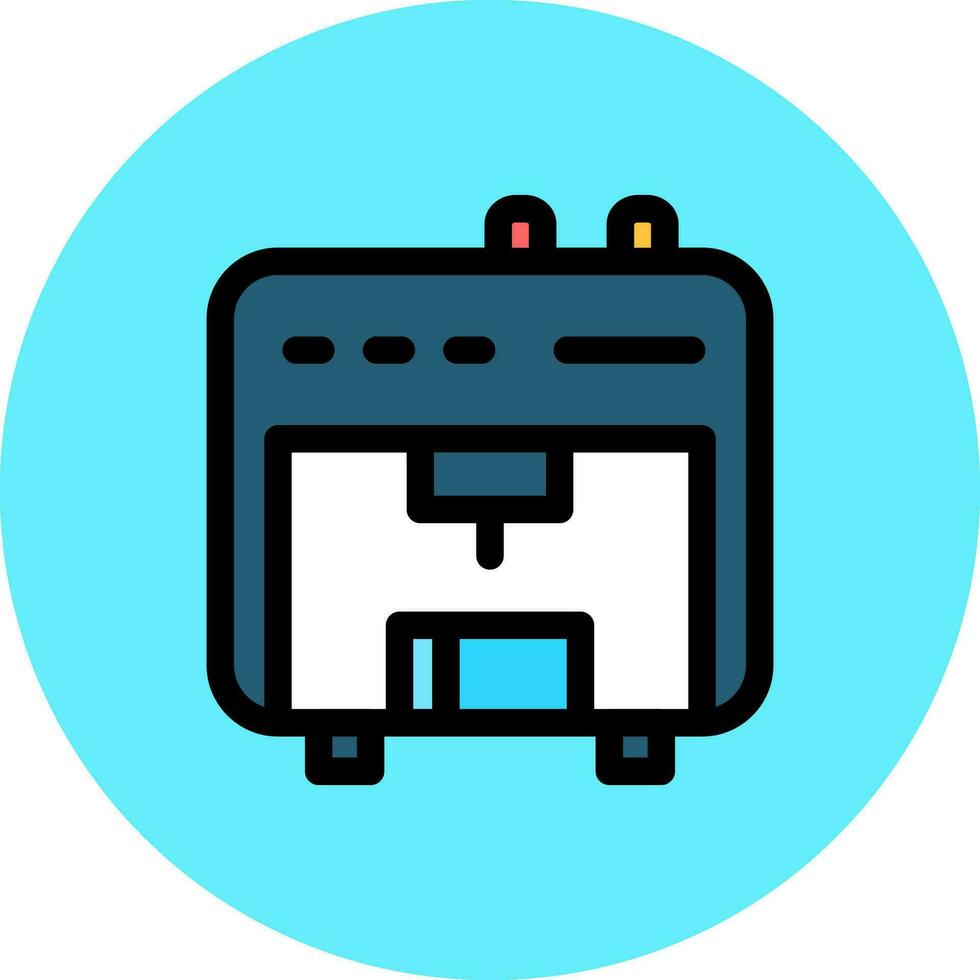 3D Printer Creative Icon Design vector