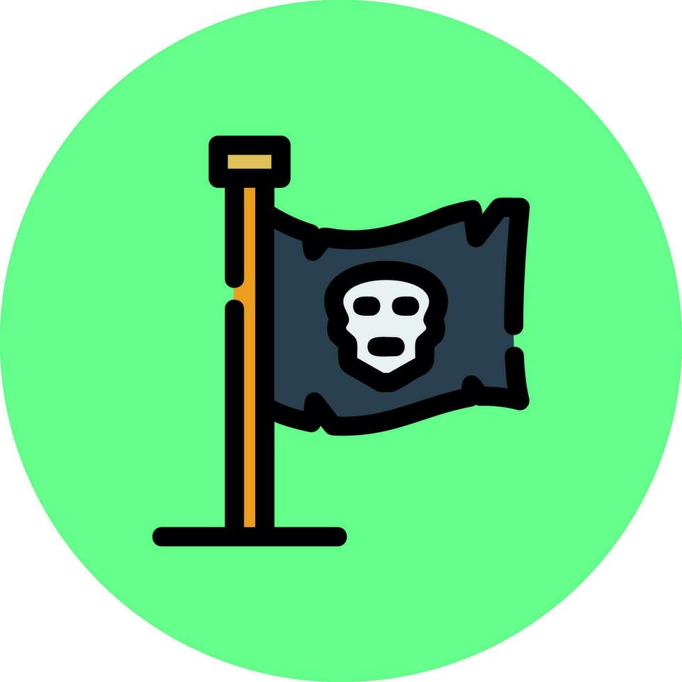 diseño de icono creativo de bandera de piratas vector