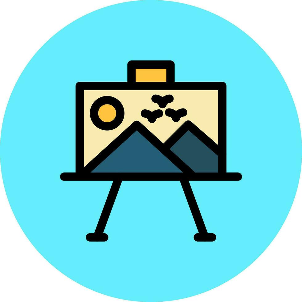 diseño de icono creativo de lienzo de pintura vector