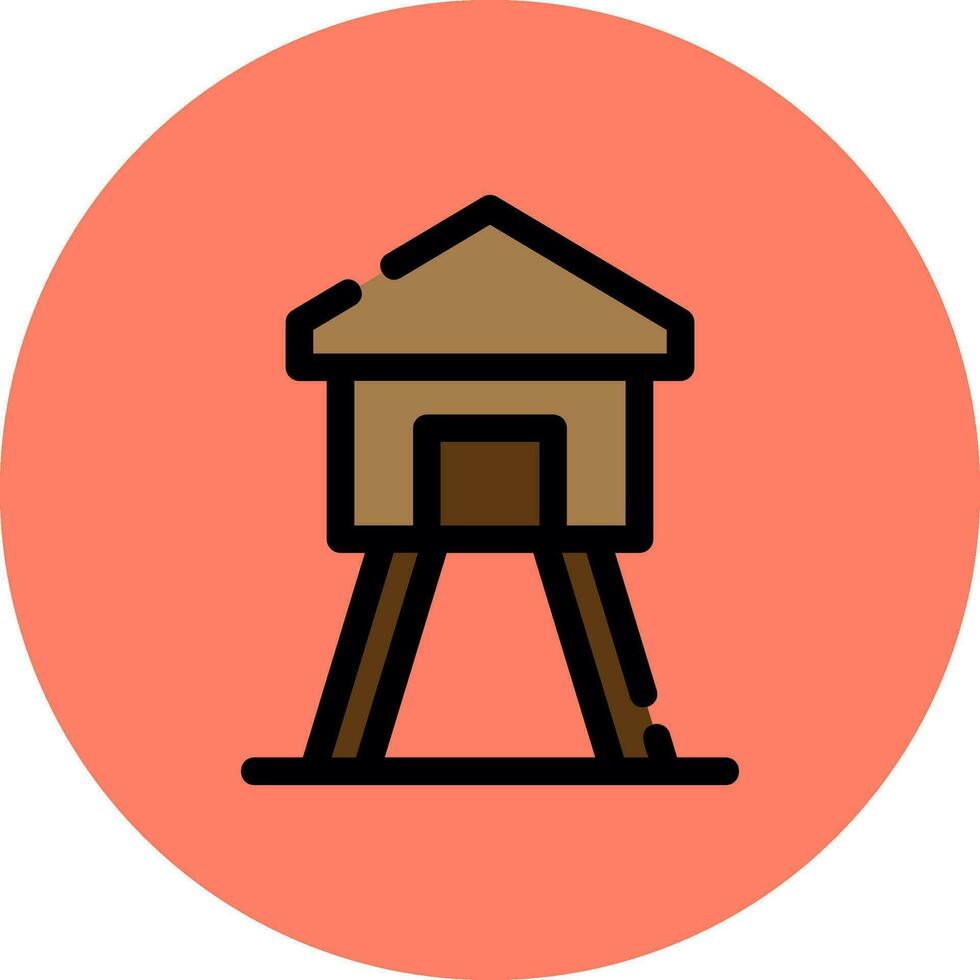 diseño de icono creativo de torre de vigilancia vector