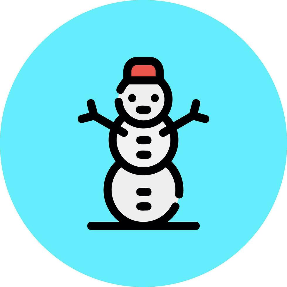 Snowman Creative Icon Design vector