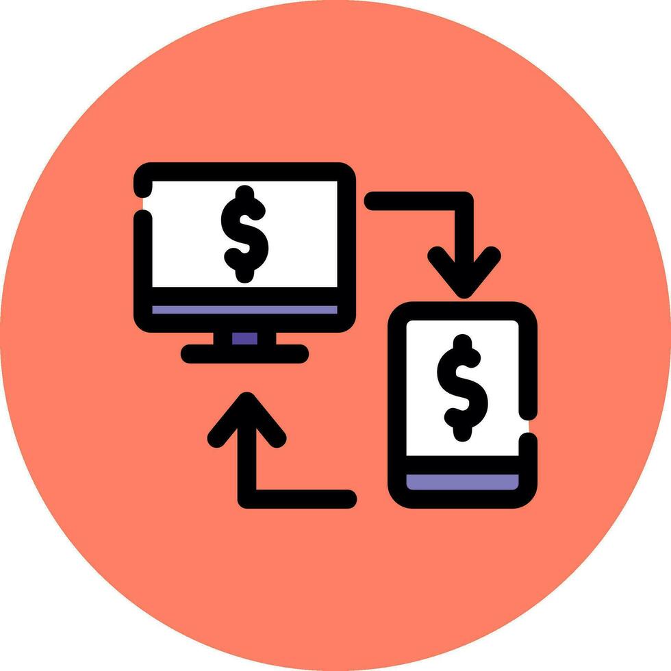 Online Transfer Creative Icon Design vector