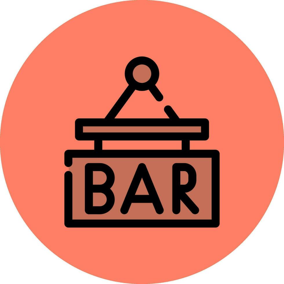 Bar Sign Board Creative Icon Design vector