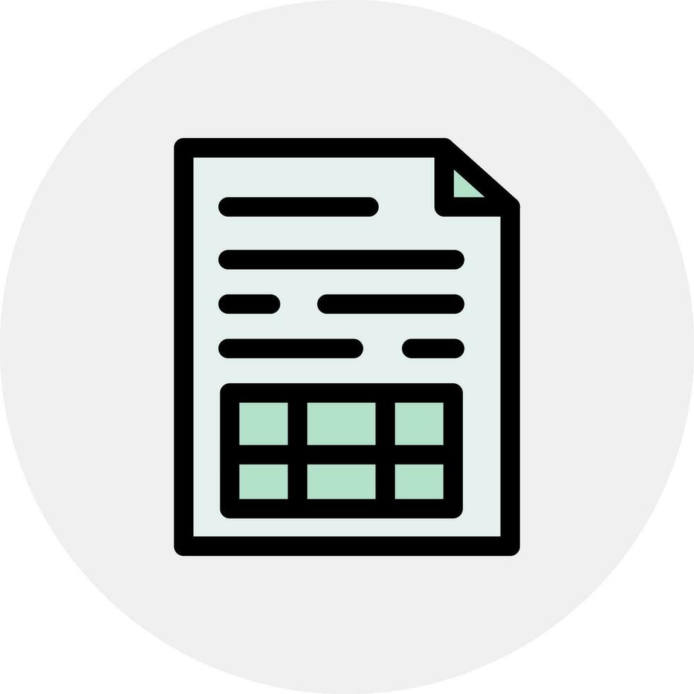 Spreadsheet Creative Icon Design vector