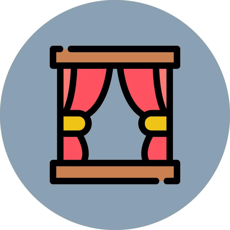 Curtain Creative Icon Design vector
