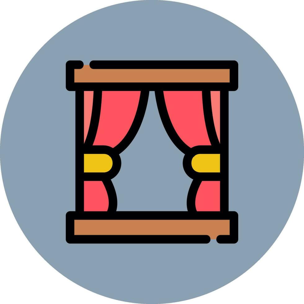 Curtain Creative Icon Design vector