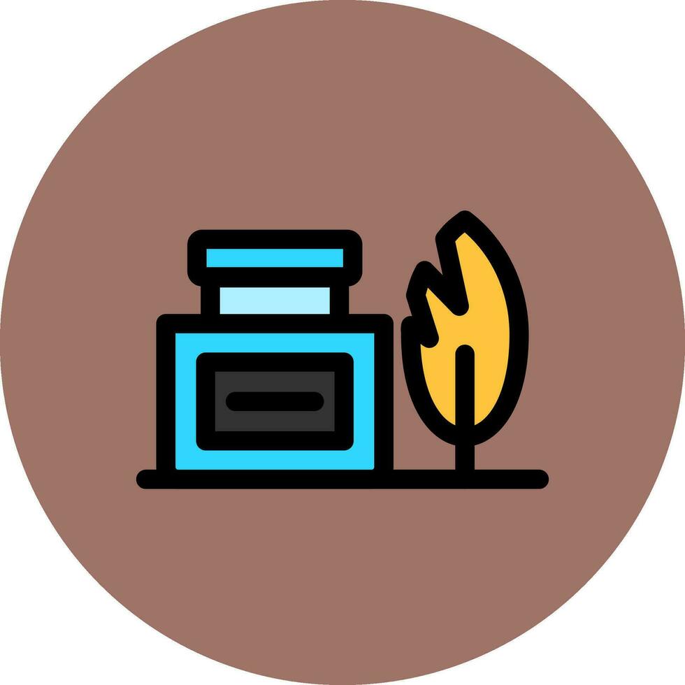 Ink Bottle Creative Icon Design vector