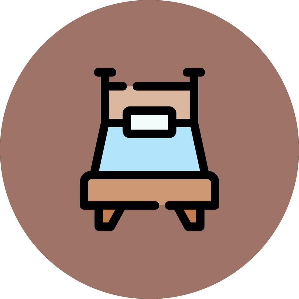 Single Bed Creative Icon Design vector