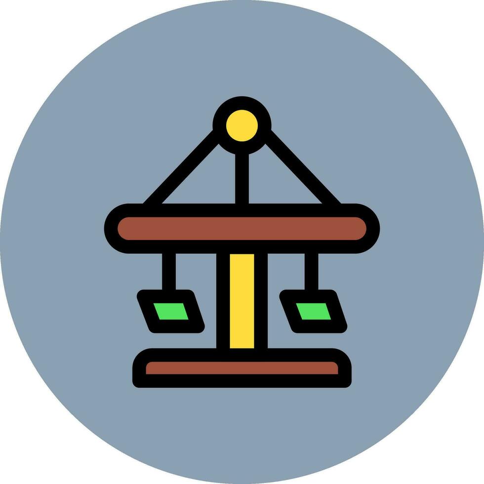 Merry Go Round Creative Icon Design vector