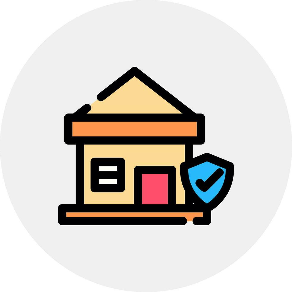 diseño de icono creativo de seguro de hogar vector