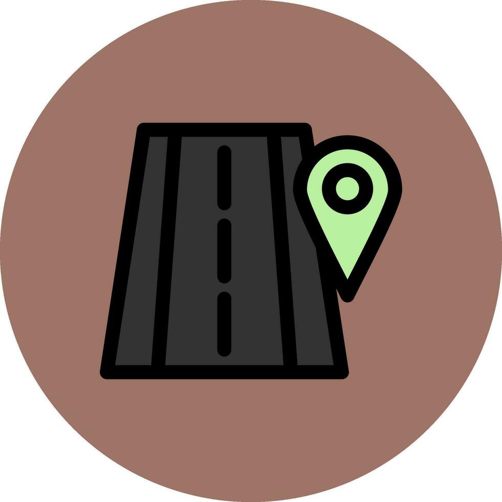 Road Location Creative Icon Design vector