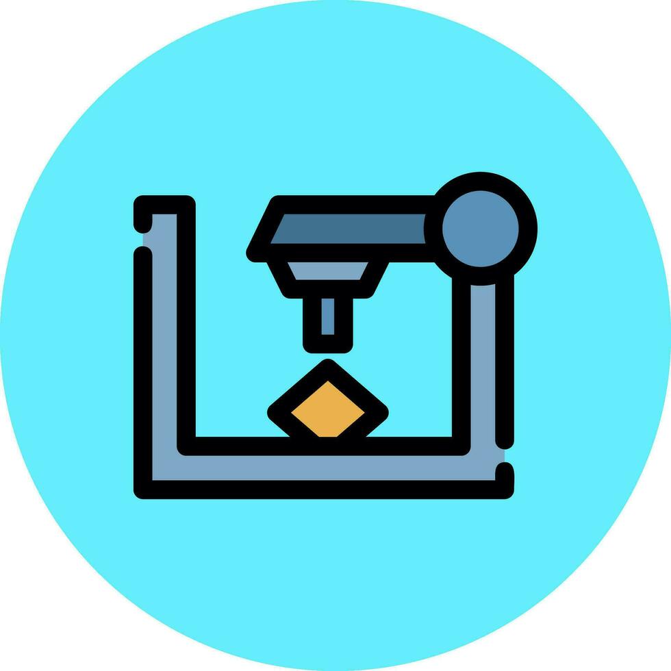 3D Printer Creative Icon Design vector