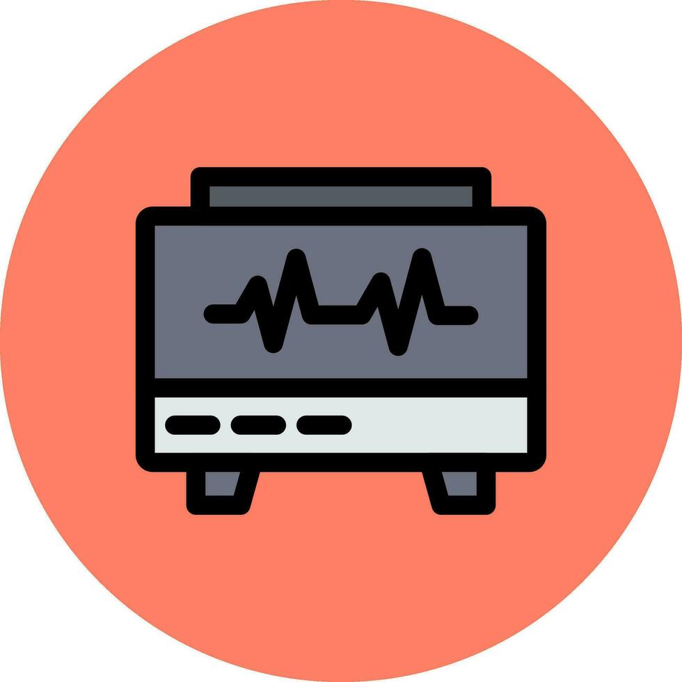 EKG Monitor Creative Icon Design vector