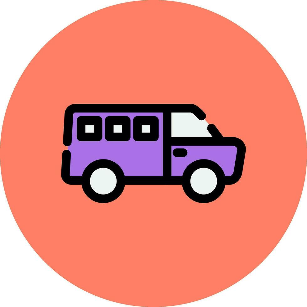 Minivan Creative Icon Design vector
