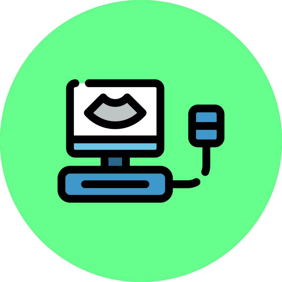 Ultrasound Creative Icon Design vector
