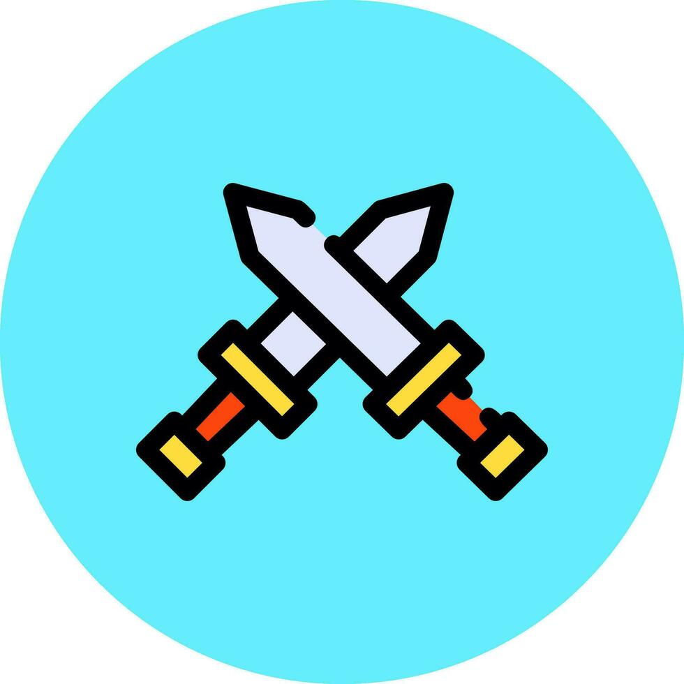 diseño de icono creativo de espadas vector