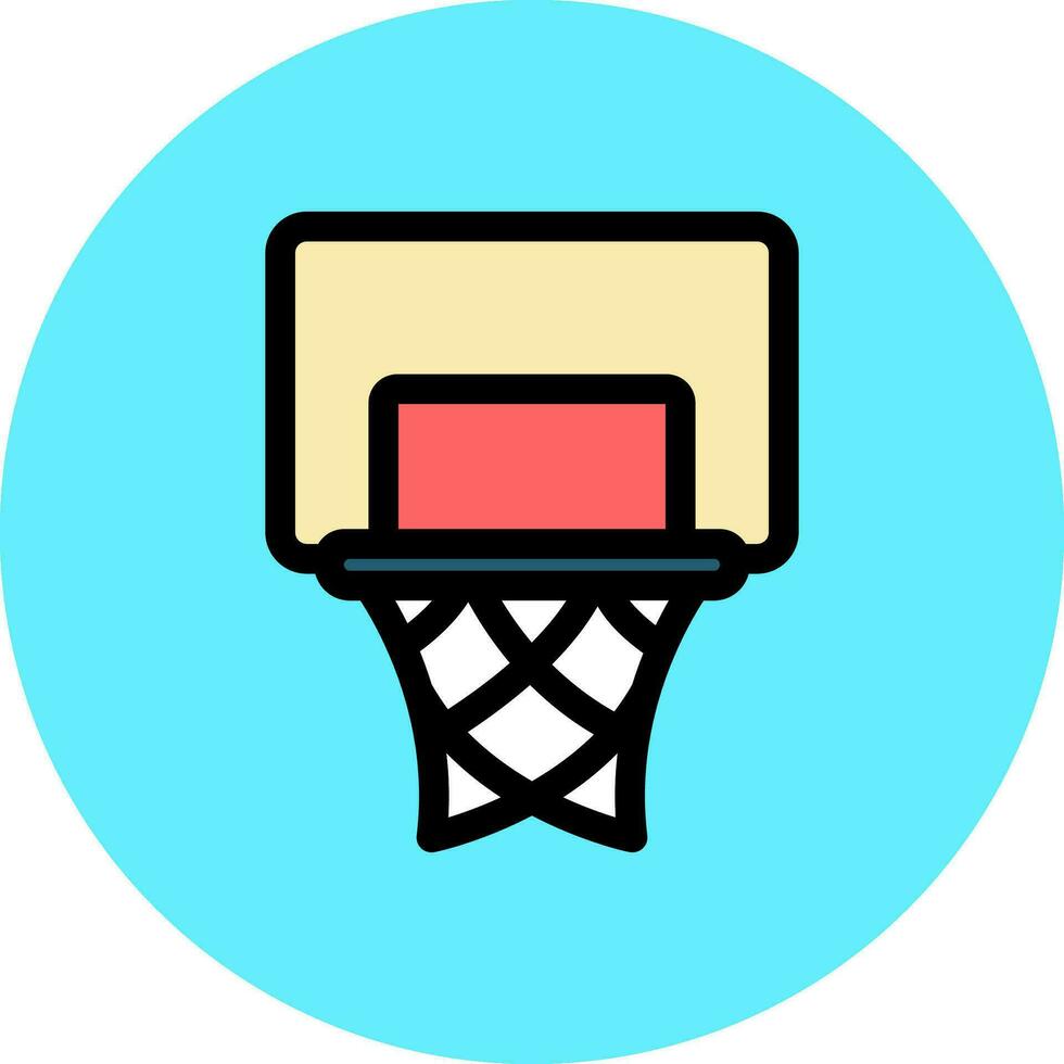 Basketball Hoop Creative Icon Design vector