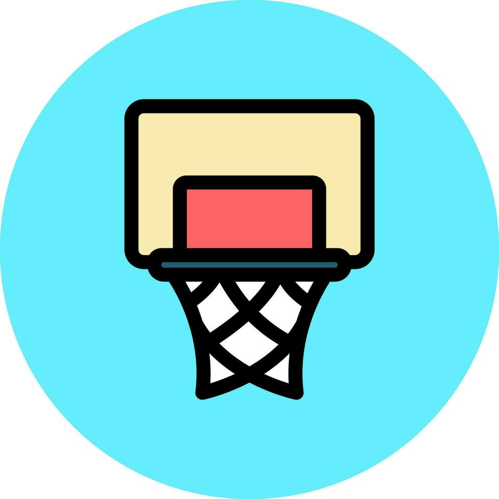 Basketball Hoop Creative Icon Design vector