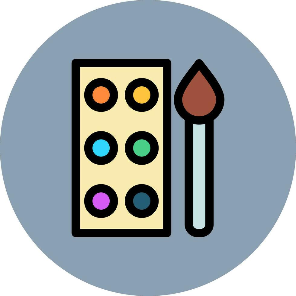 Watercolor Creative Icon Design vector