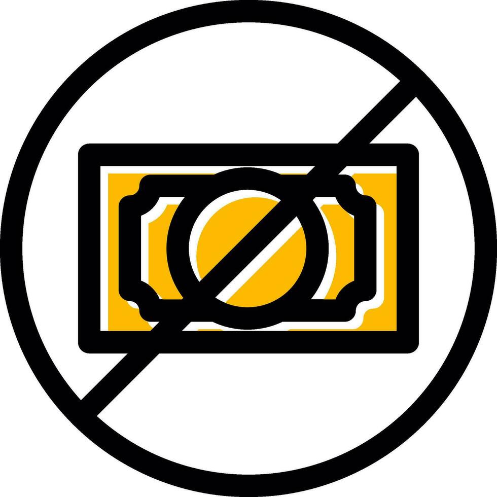 No Money Creative Icon Design vector