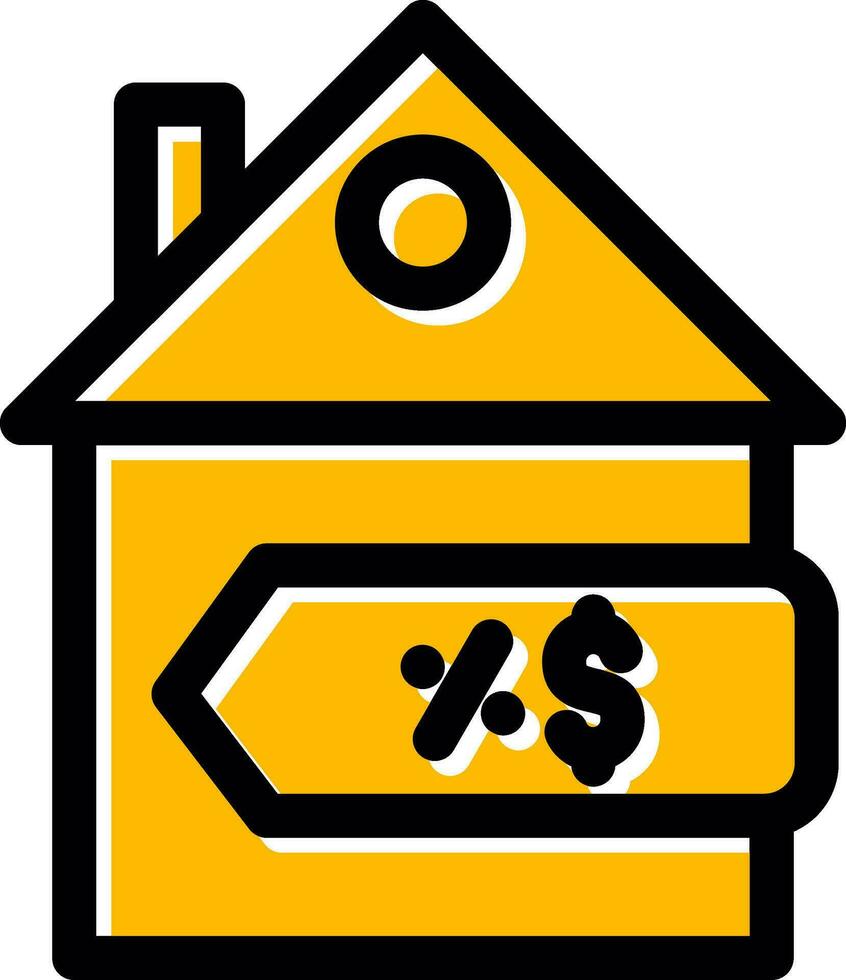 House Sale Creative Icon Design vector
