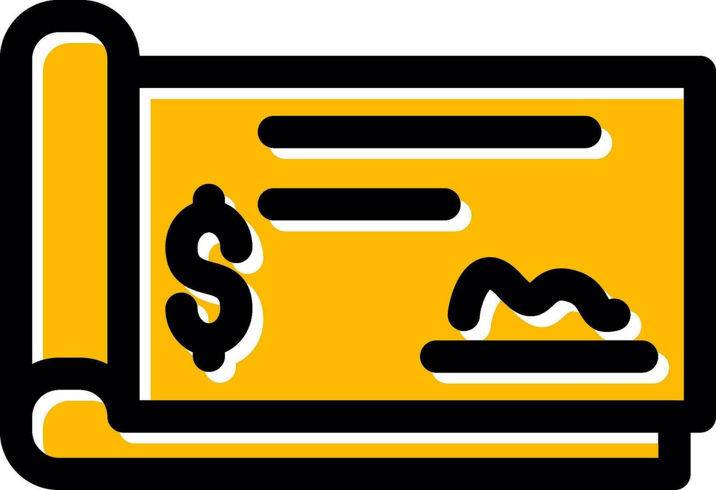 Cheque Creative Icon Design vector
