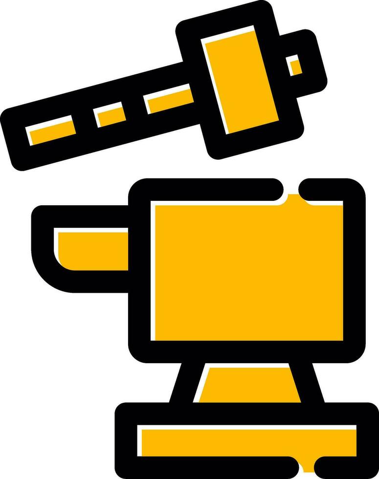 Hammer and anvil Creative Icon Design vector
