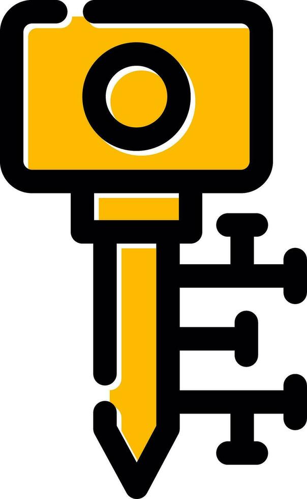 Digital Key Creative Icon Design vector