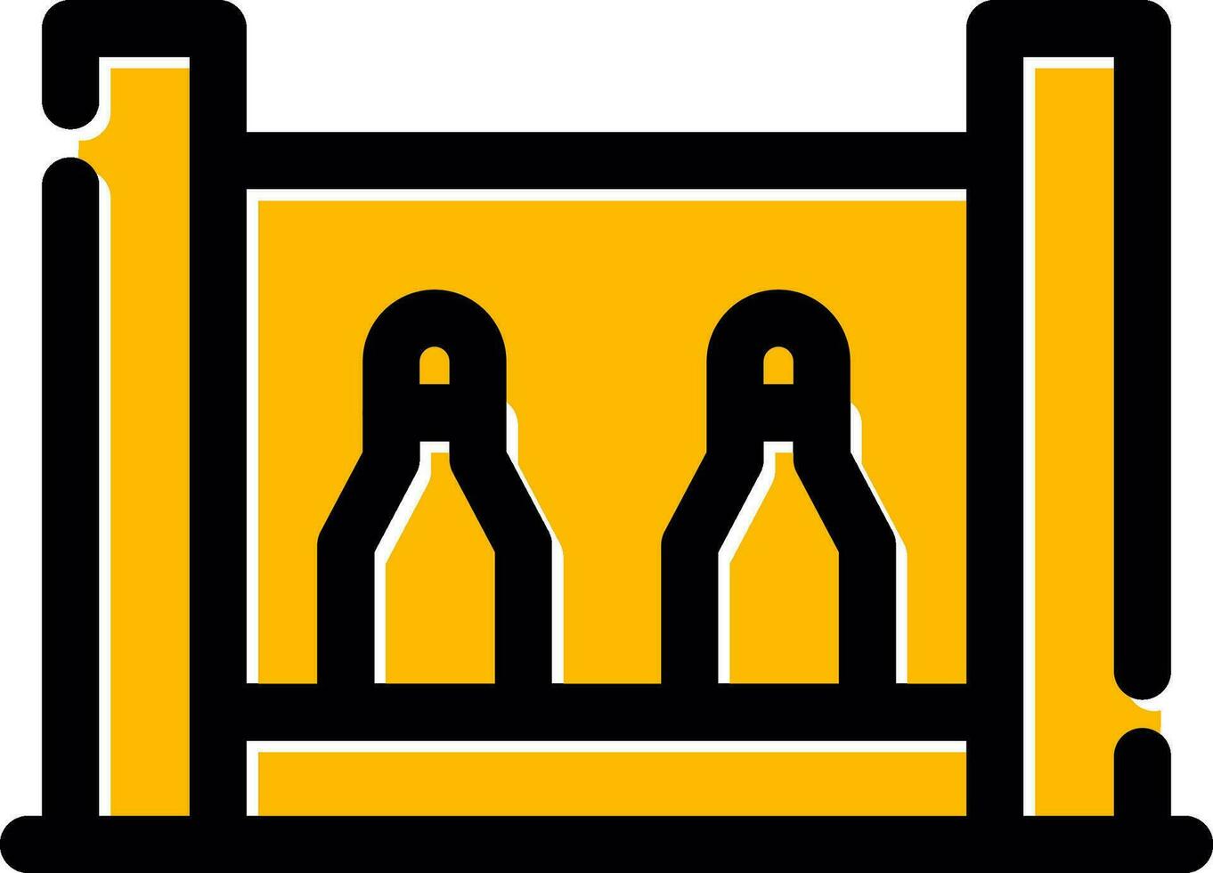 Bottle Rack Creative Icon Design vector