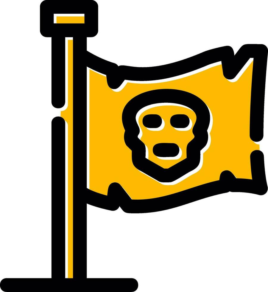 diseño de icono creativo de bandera de piratas vector