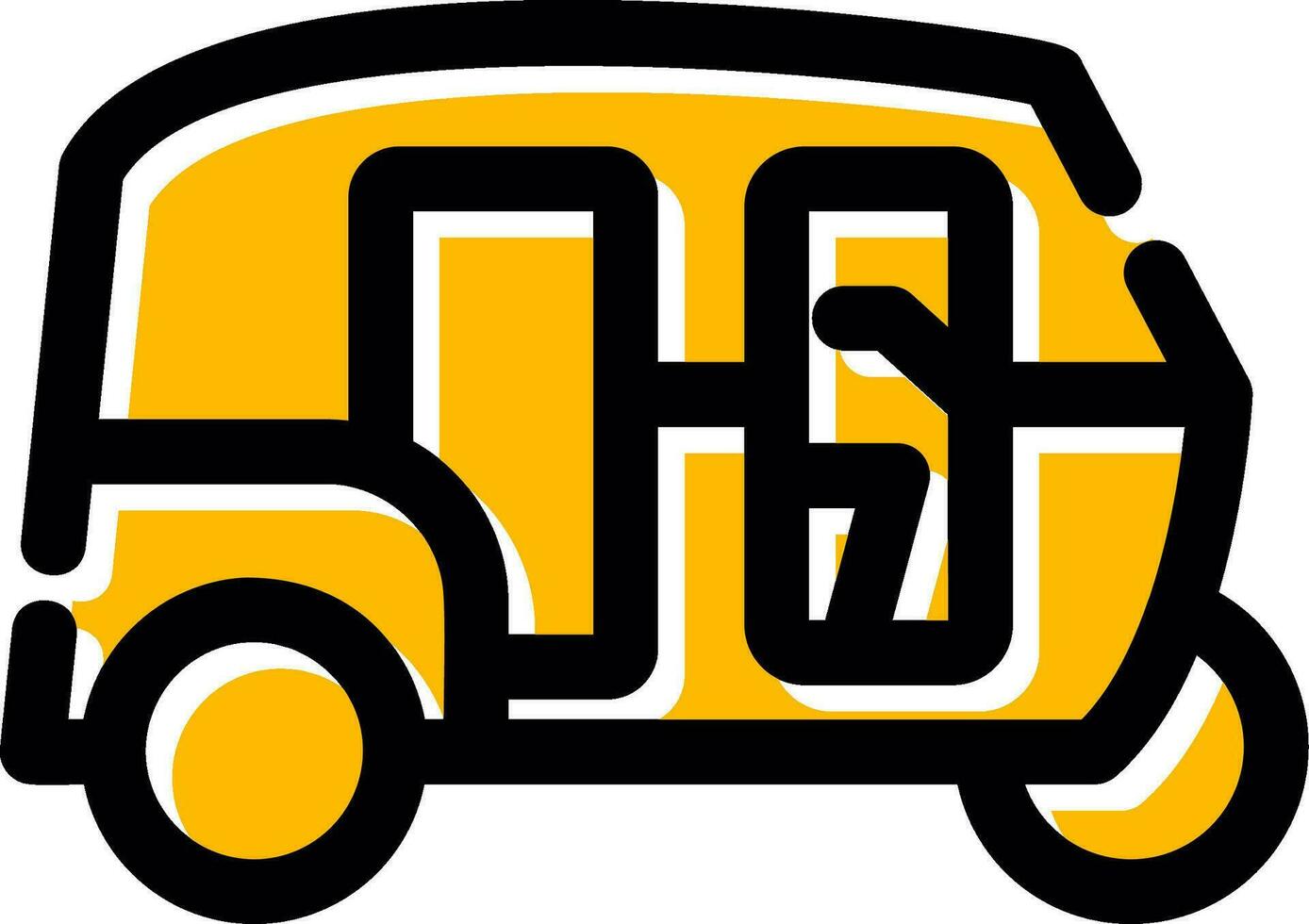 Rickshaw Creative Icon Design vector
