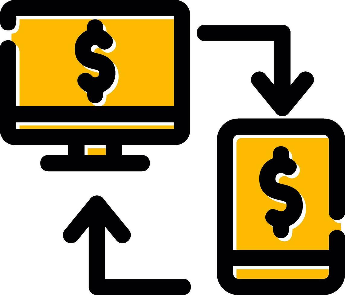 Online Transfer Creative Icon Design vector