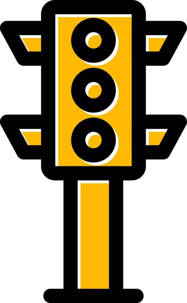 Traffic Light Creative Icon Design vector