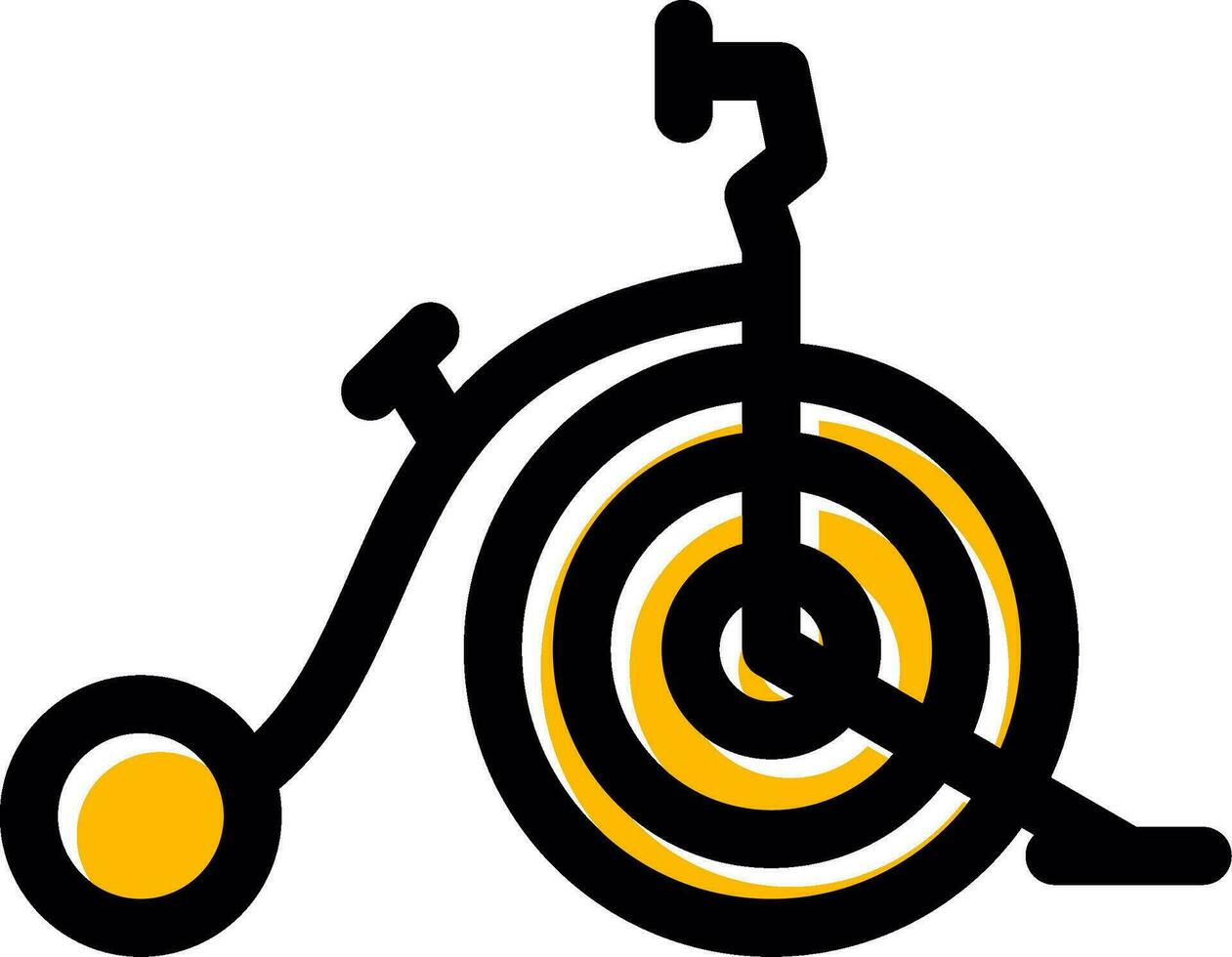 diseño de icono creativo de bicicleta de circo vector