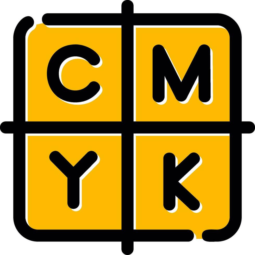 diseño de icono creativo cmyk vector