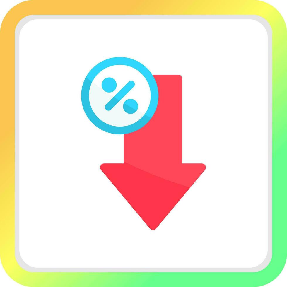 Decrease Creative Icon Design vector