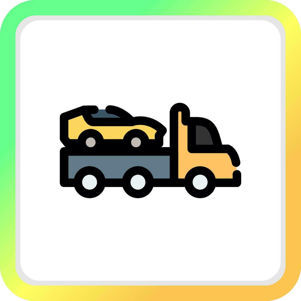 Tow Truck Creative Icon Design vector