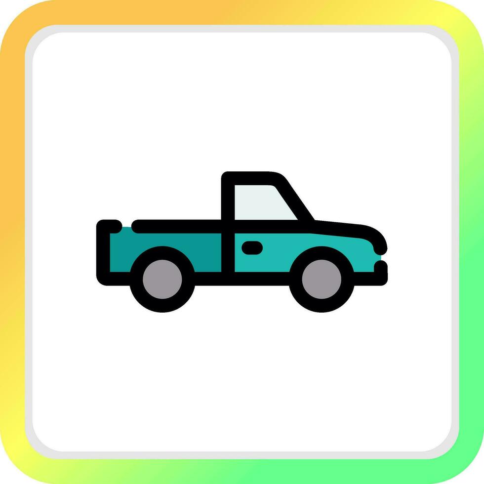 Pickup Truck Creative Icon Design vector