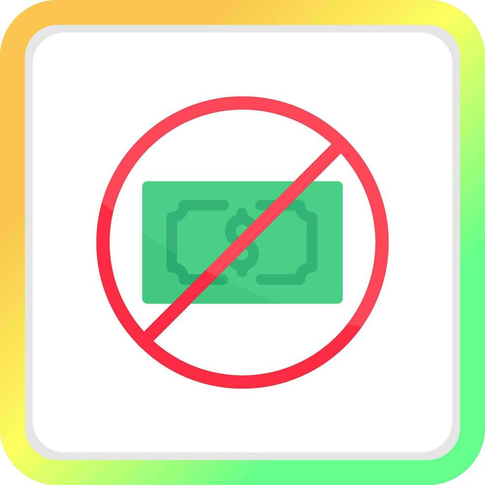 No Money Creative Icon Design vector