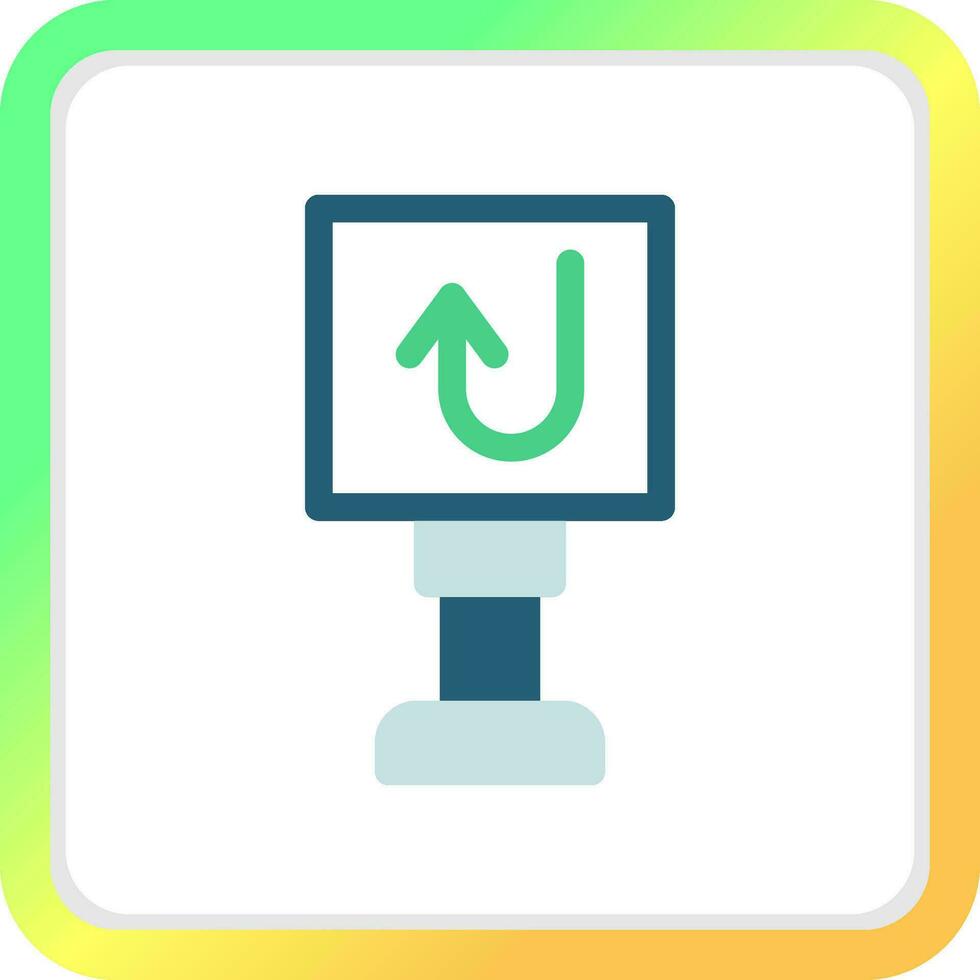 U Turn Creative Icon Design vector