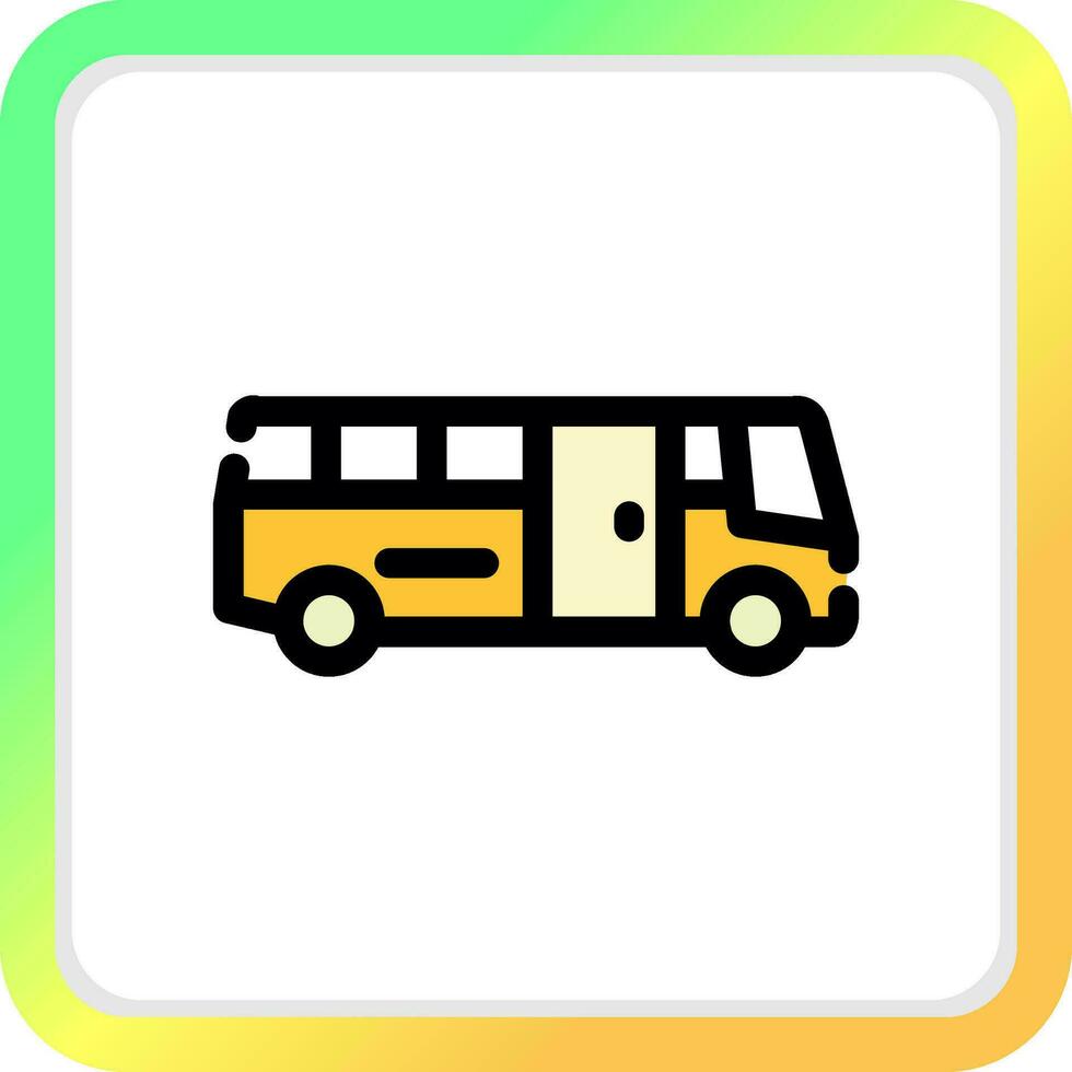 School Bus Creative Icon Design vector