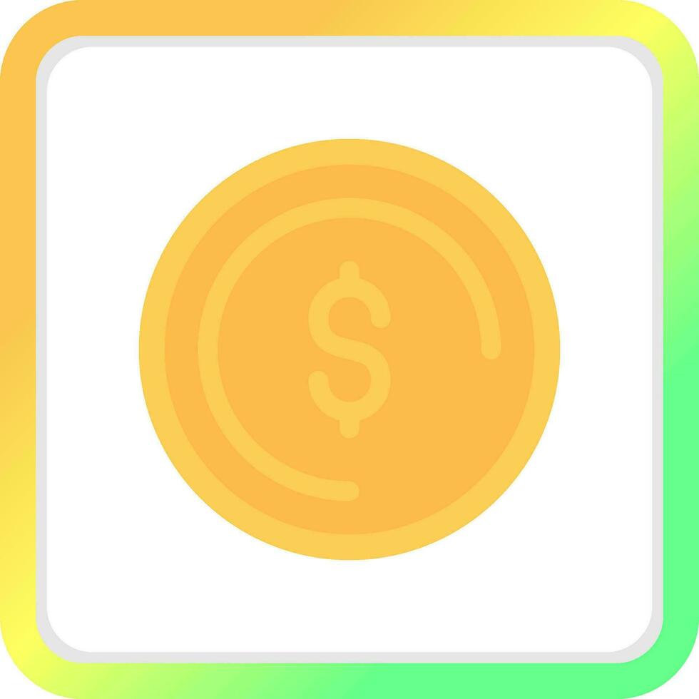 Dollar Coin Creative Icon Design vector