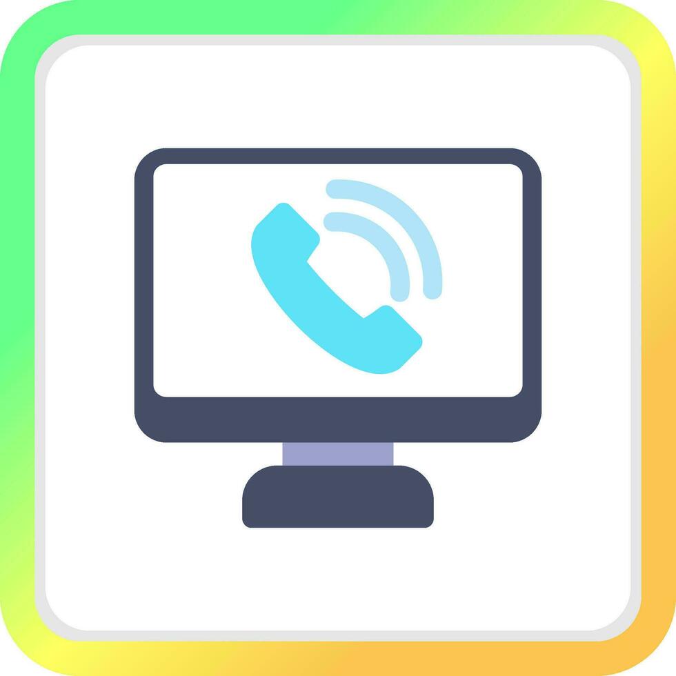 Phone Call Creative Icon Design vector