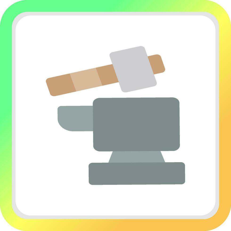 Hammer and anvil Creative Icon Design vector